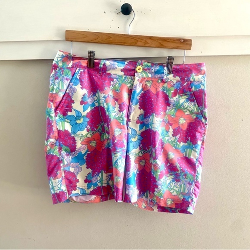Birdies and Bows Fairway Golf Floral Retro Shorts Women’s Size 6 Pink